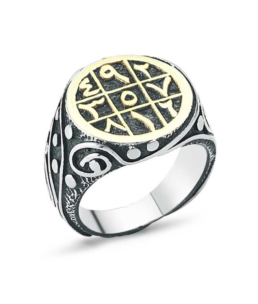 Gümüş Ebced Erkek Yüzük