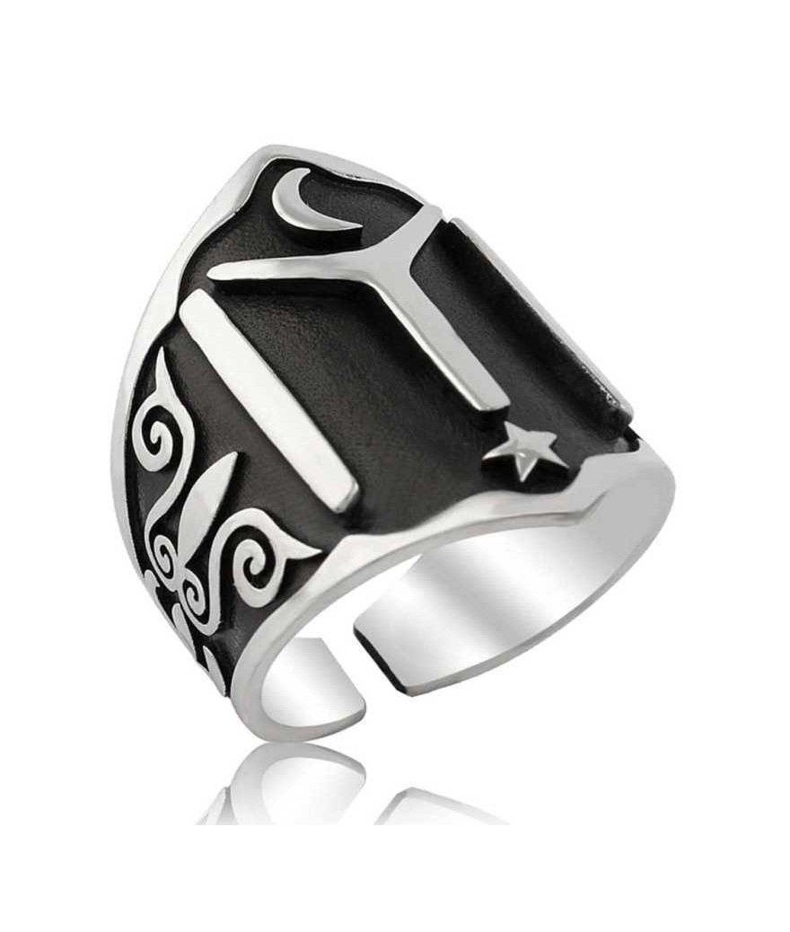 Gümüş Kayı Boyu Zihgir Okçu Erkek Yüzük