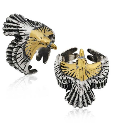 Gümüş Kartal Erkek Yüzük