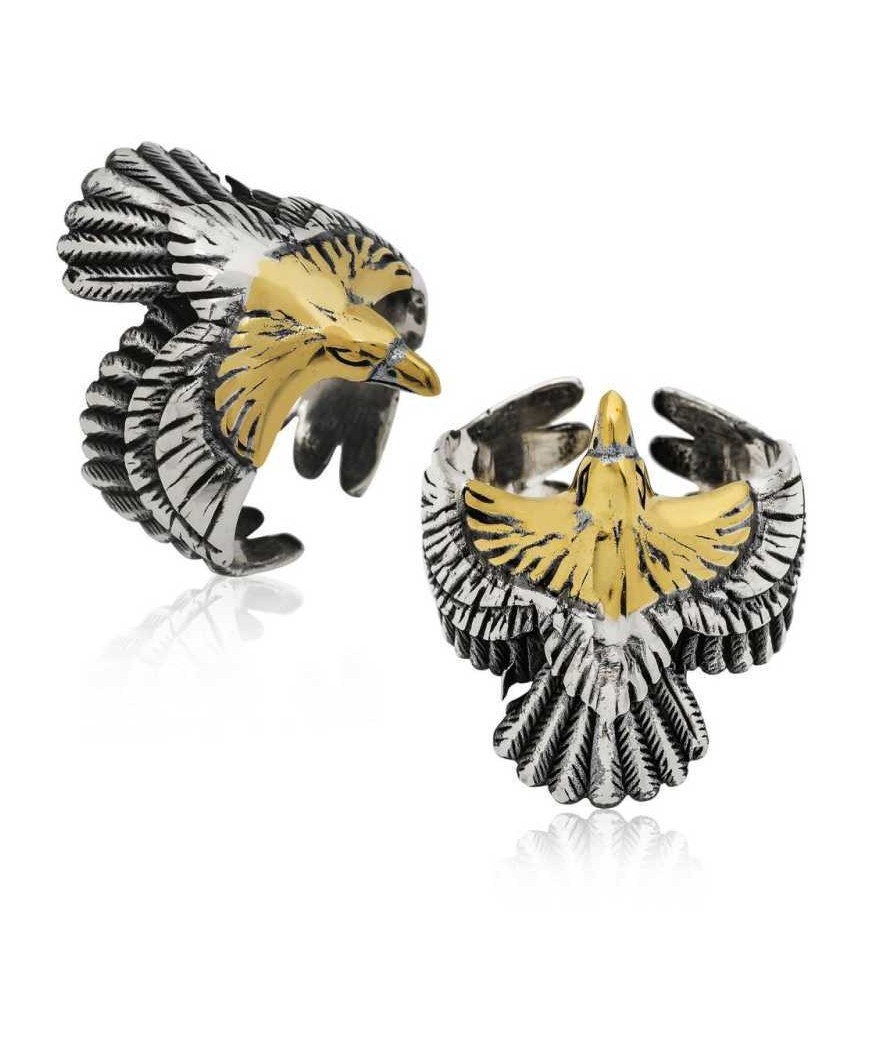 Gümüş Kartal Erkek Yüzük