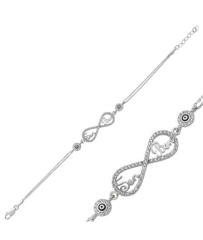 Gümüş Sonsuzluk Sen Ben Bayan Bileklik