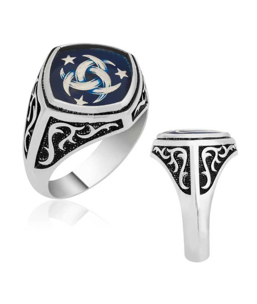 Gümüş Teşkilat-ı Mahsusa Armalı Erkek Yüzük