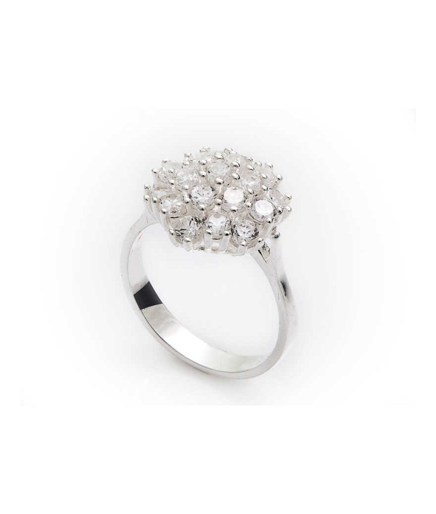 Gümüş Çok Taşlı Bayan Yüzük