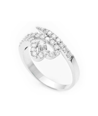 Gümüş Kalpli Bayan Yüzük