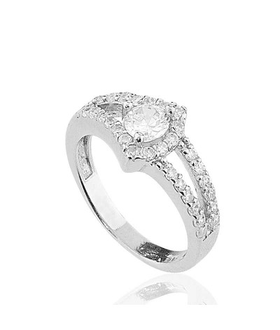 Gümüş Tek Taş Bayan Yüzük