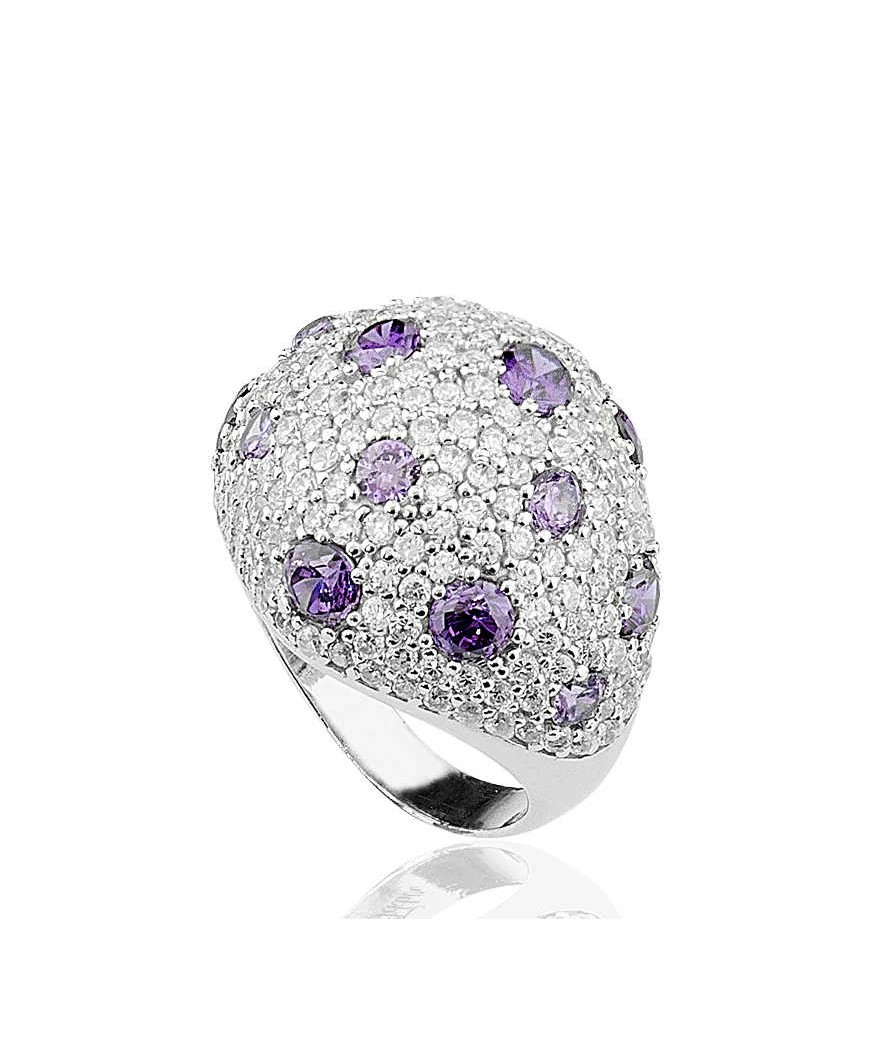 Gümüş Zirkon Taşlı Bayan Yüzük