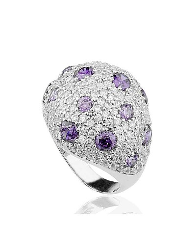 Gümüş Zirkon Taşlı Bayan Yüzük