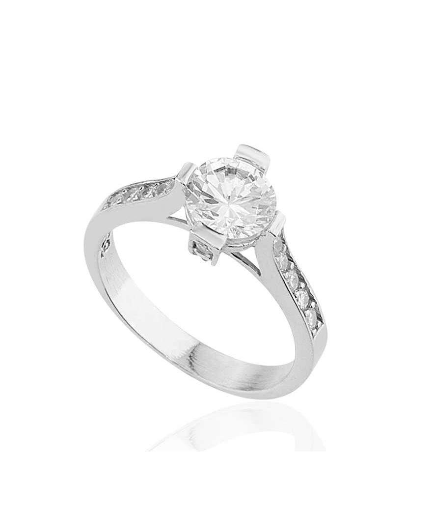 Gümüş Tek Taş Bayan Yüzük