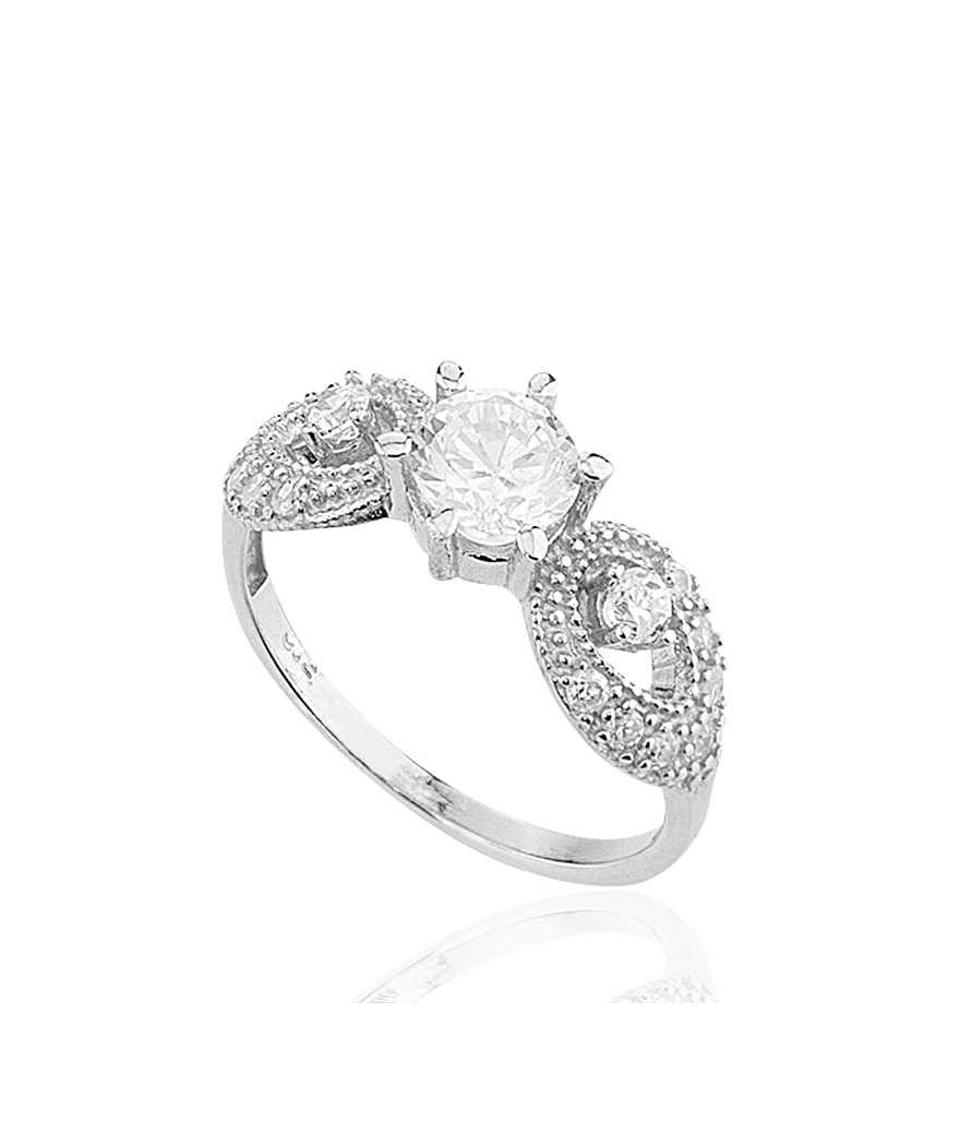 Gümüş Tek Taş Bayan Yüzük