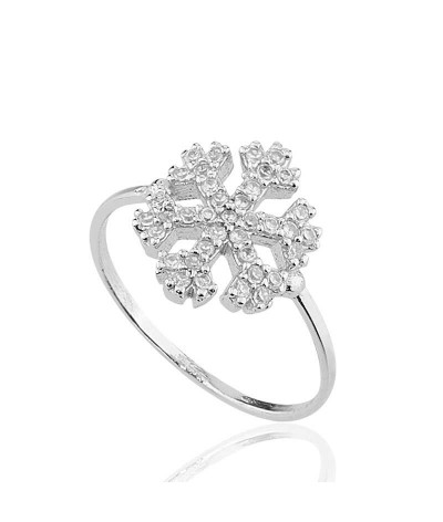 Gümüş Kar Tanesi Yüzük