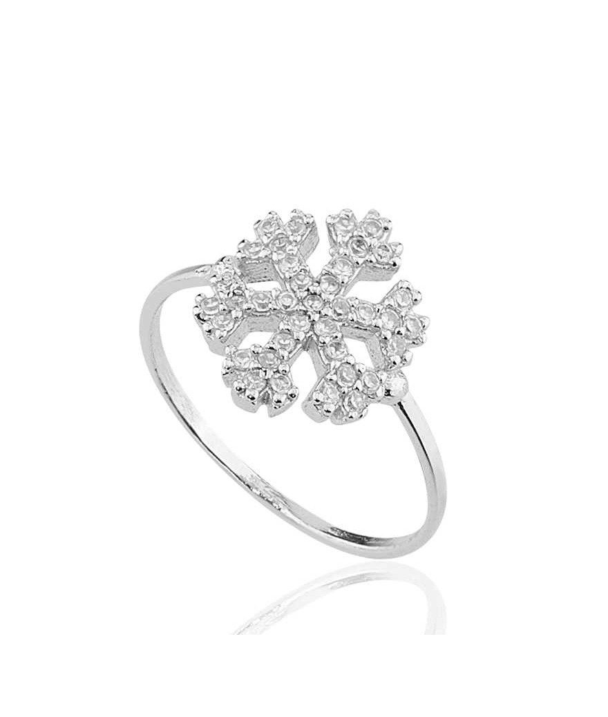 Gümüş Kar Tanesi Yüzük