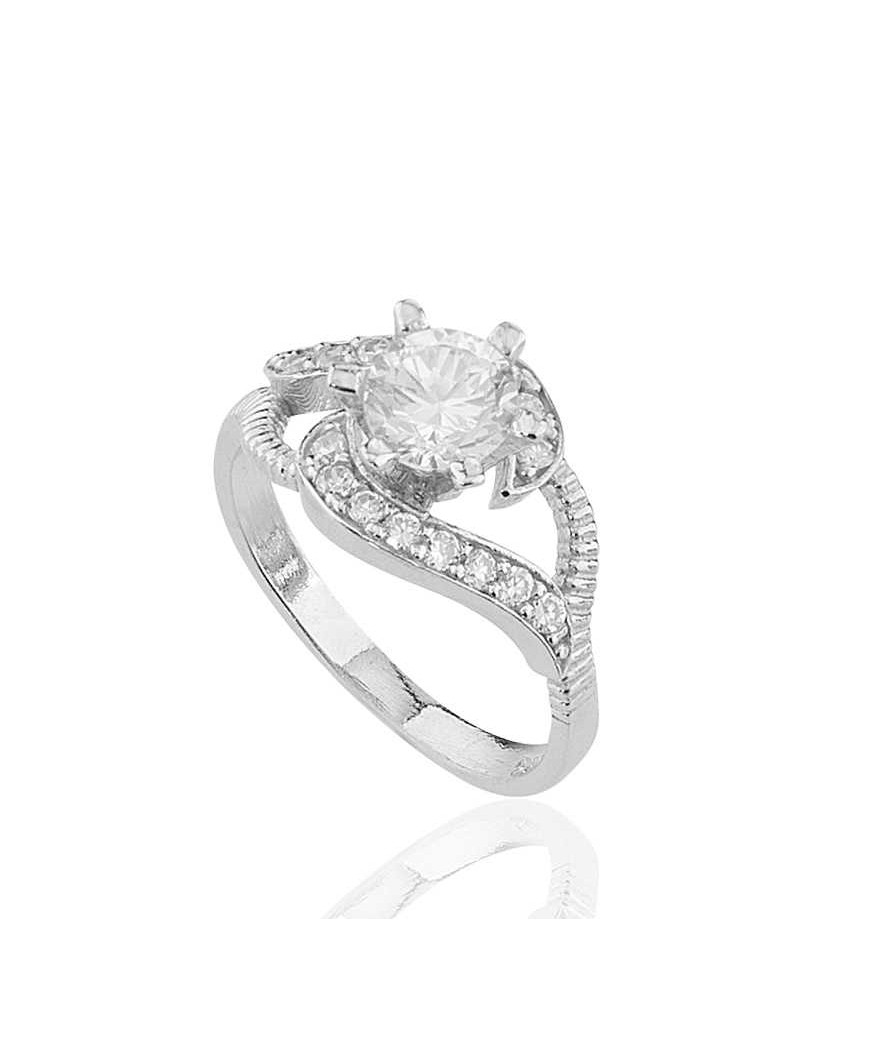 Gümüş Tek Taş Bayan Yüzük