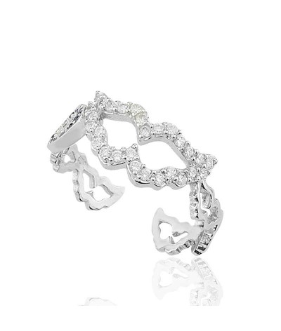 Gümüş Nazarlı Melek Kanadı Bayan Yüzük