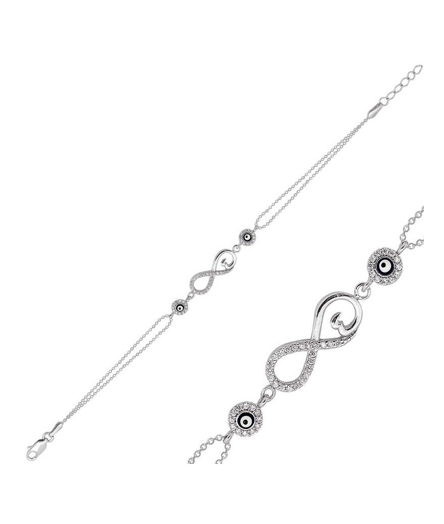 Gümüş Sonsuzluk Bayan Bileklik