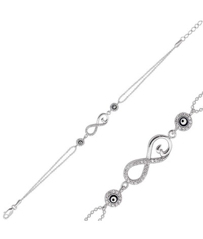 Gümüş Sonsuzluk Bayan Bileklik