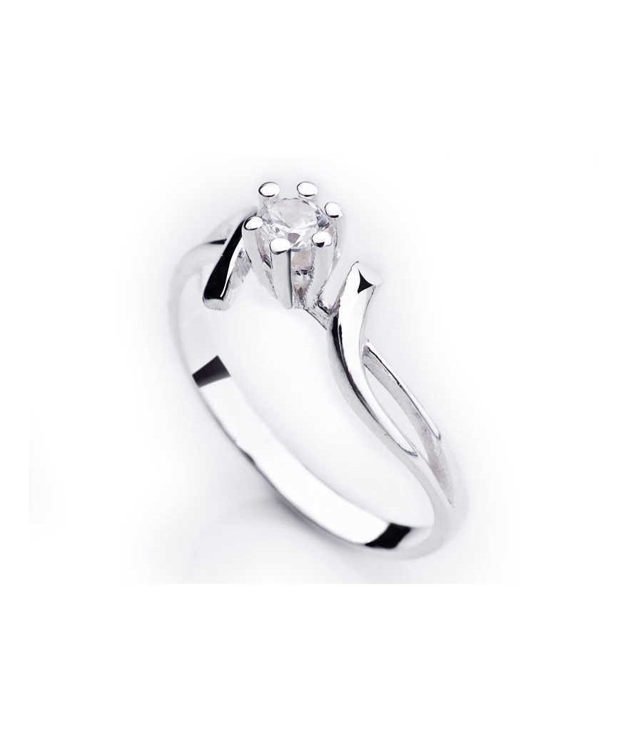 Gümüş Tek Taş Bayan Yüzük