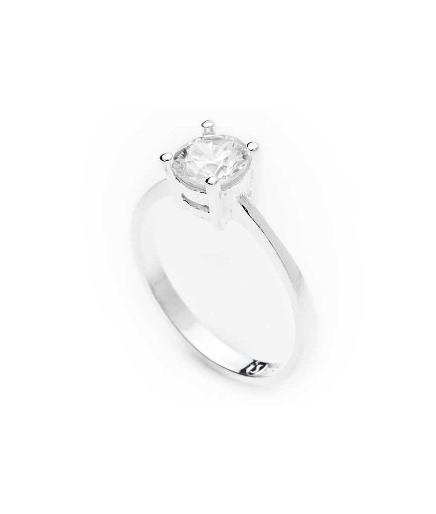 Gümüş Tek Taş Bayan Yüzük