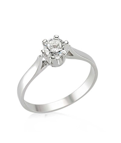 Gümüş Tek Taş Bayan Yüzük