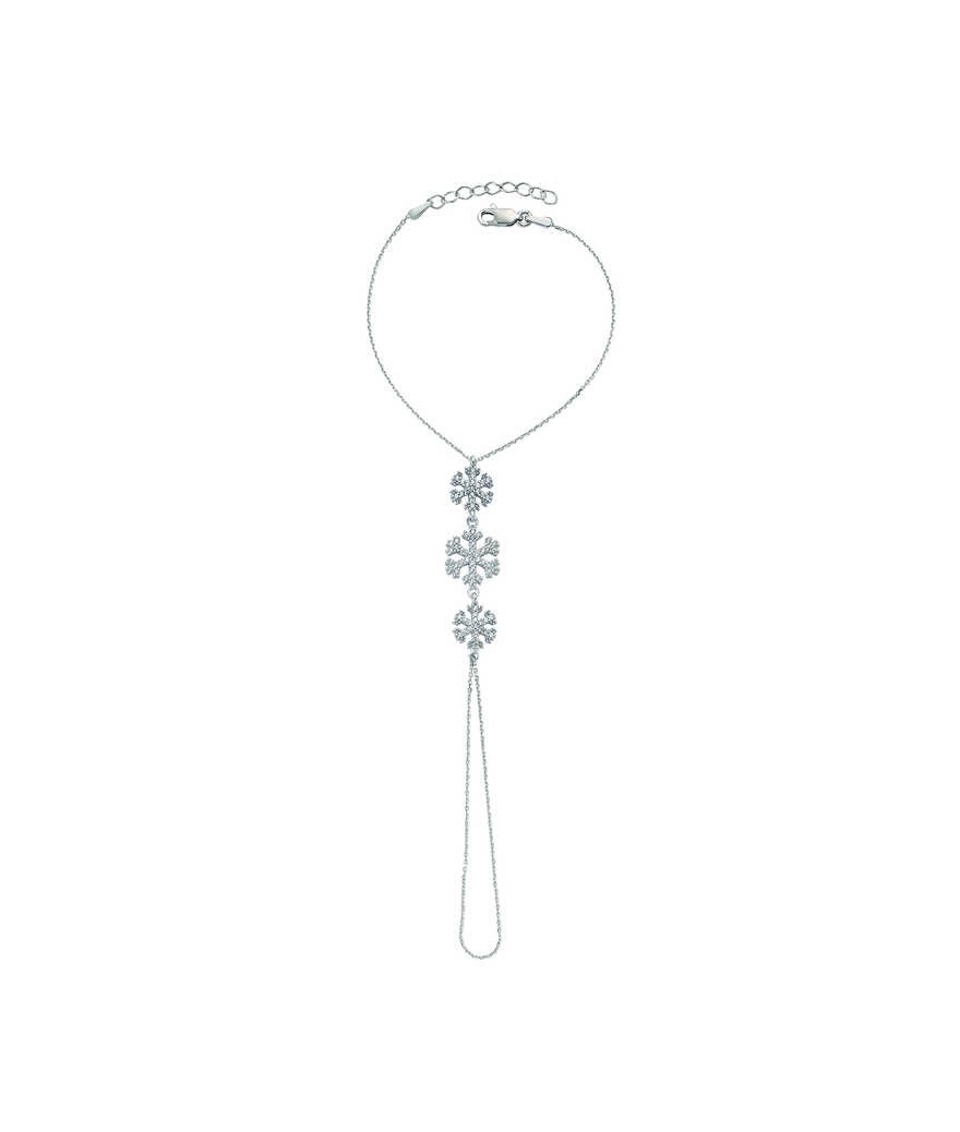 Gümüş Kar Tanesi Şahmeran Bayan Bileklik