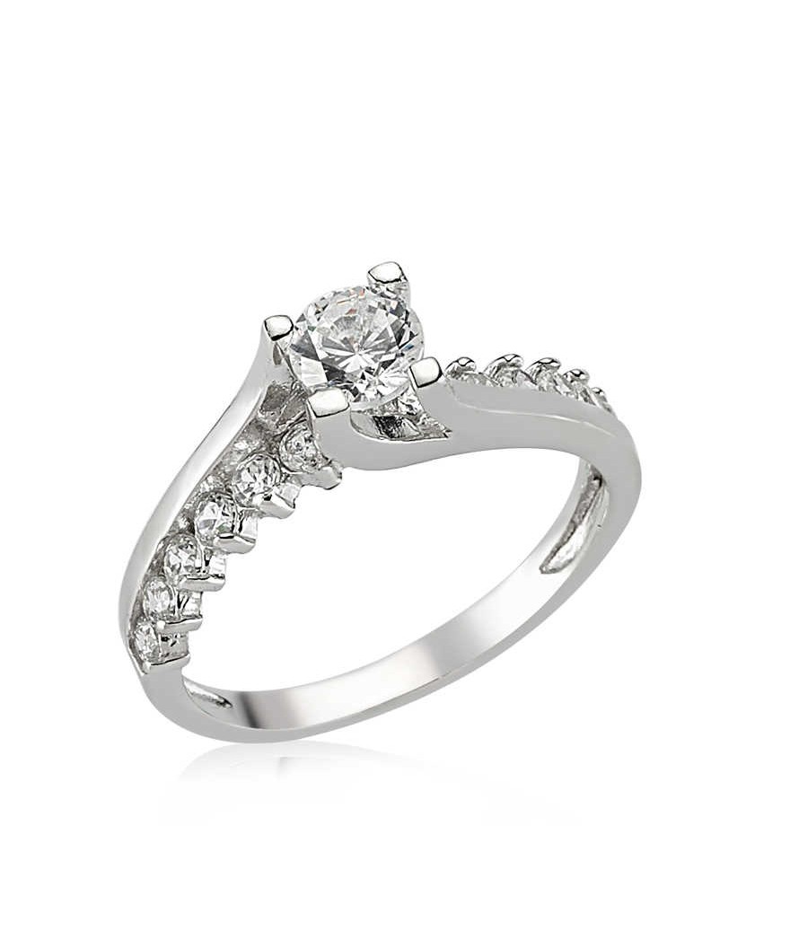 Gümüş Tek Taş Bayan Yüzük