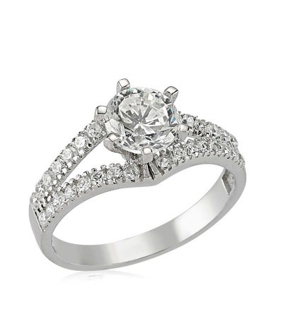 Gümüş Tek Taş Bayan Yüzük