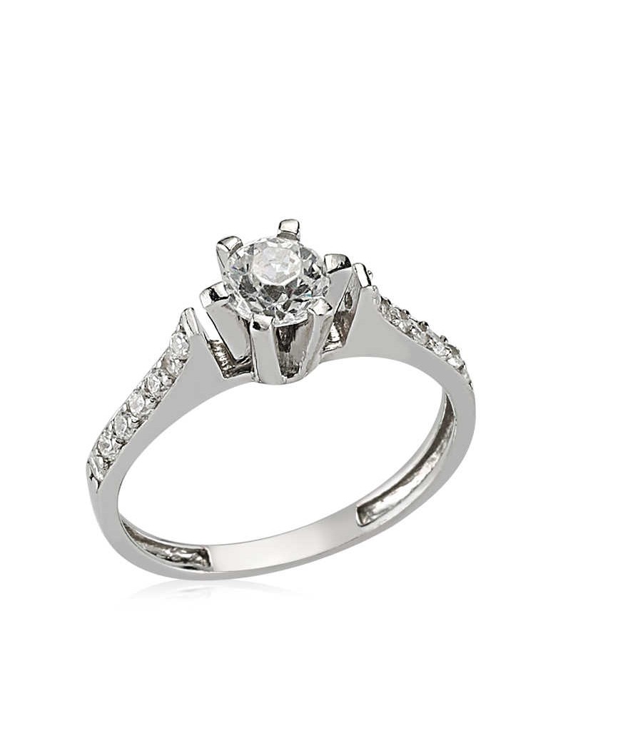 Gümüş Tek Taş Bayan Yüzük