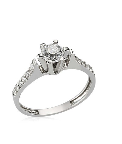 Gümüş Tek Taş Bayan Yüzük