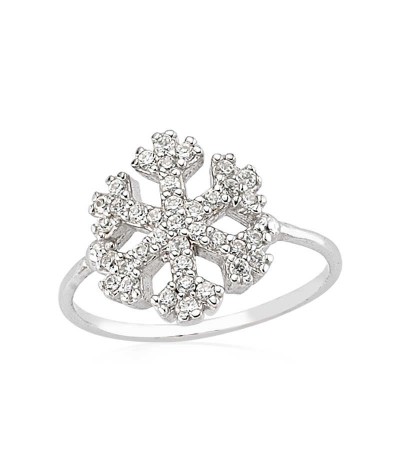 Gümüş Kar Tanesi Bayan Yüzük