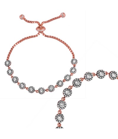 Gümüş Elmas Montür Bayan Asansörlü Bileklik