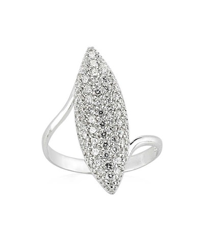 Gümüş Mekik Desenli Bayan Yüzük