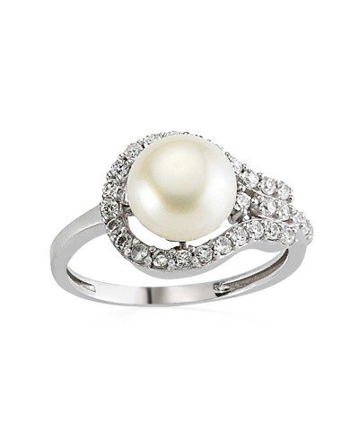 Gümüş İncili Bayan Yüzük