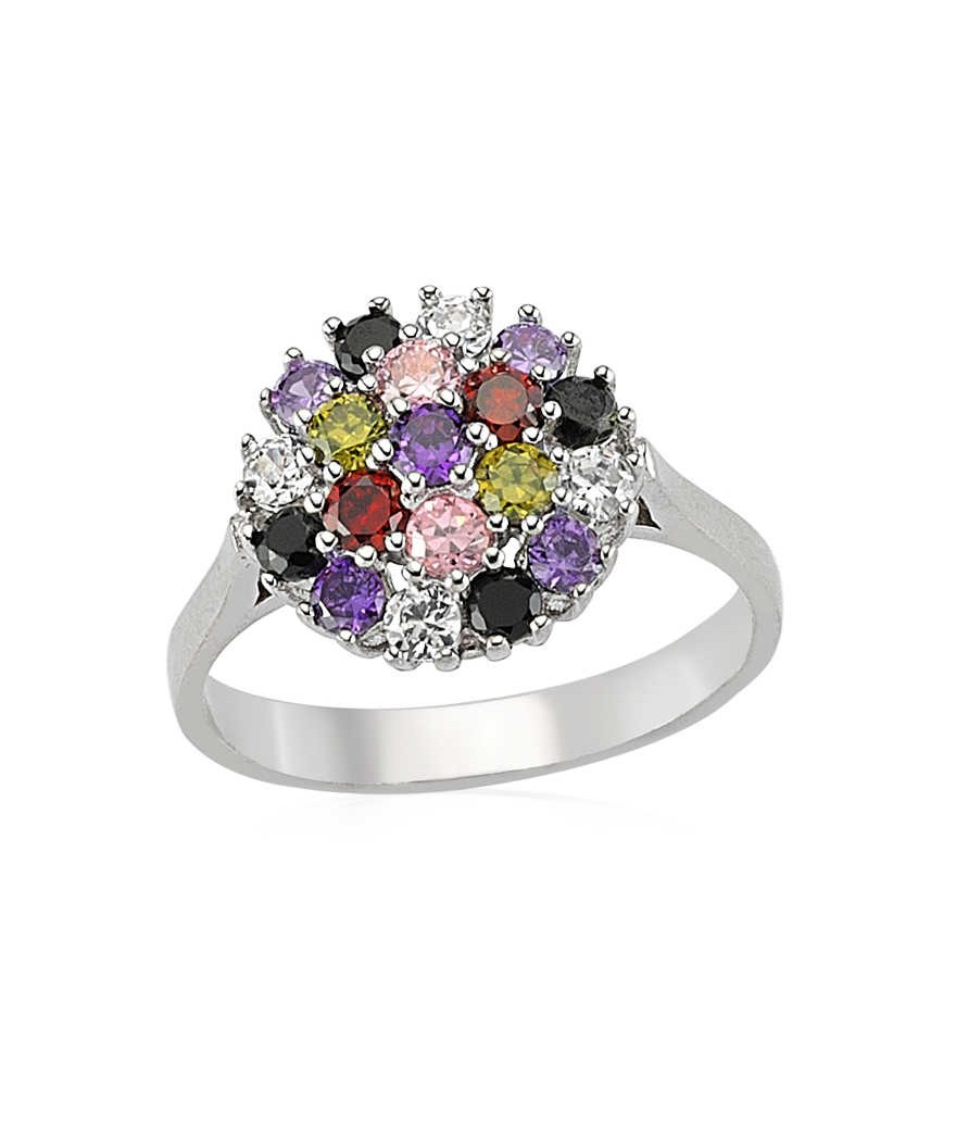 Gümüş Renkli Taşlı Bayan Yüzük