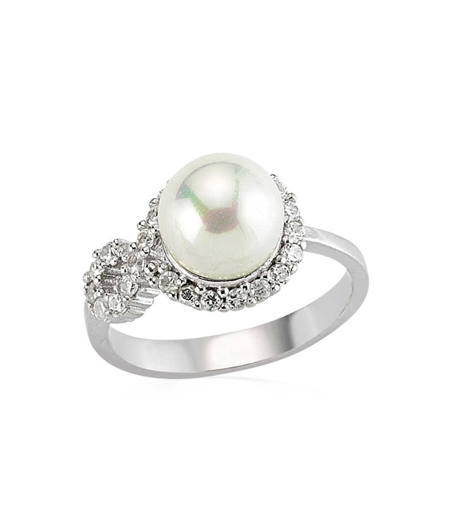 Gümüş Sonsuzluk İnci Bayan Yüzük