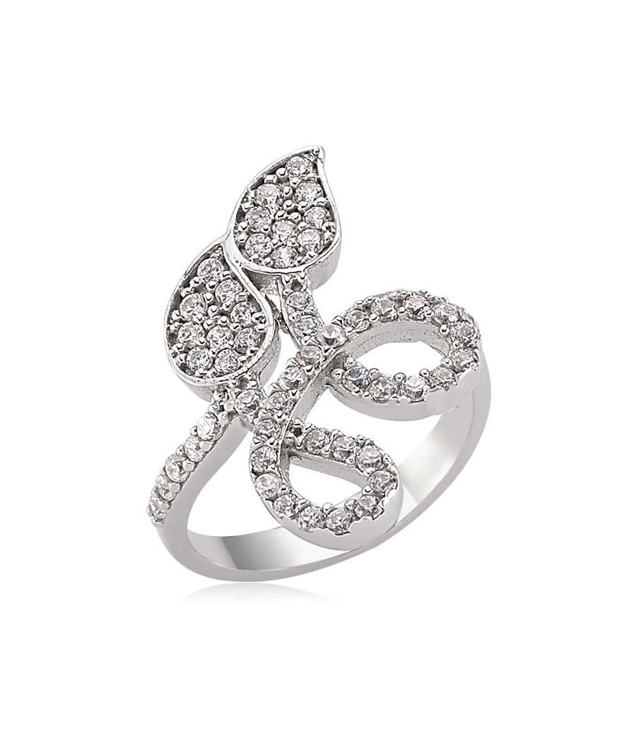 Gümüş Yaprak Bayan Yüzük