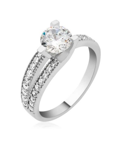 Gümüş Tek Taş Bayan Yüzük