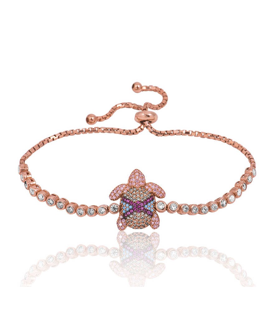 Gümüş Asansörlü Kaplumbağa Bayan Bileklik