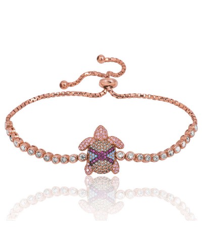 Gümüş Asansörlü Kaplumbağa Bayan Bileklik