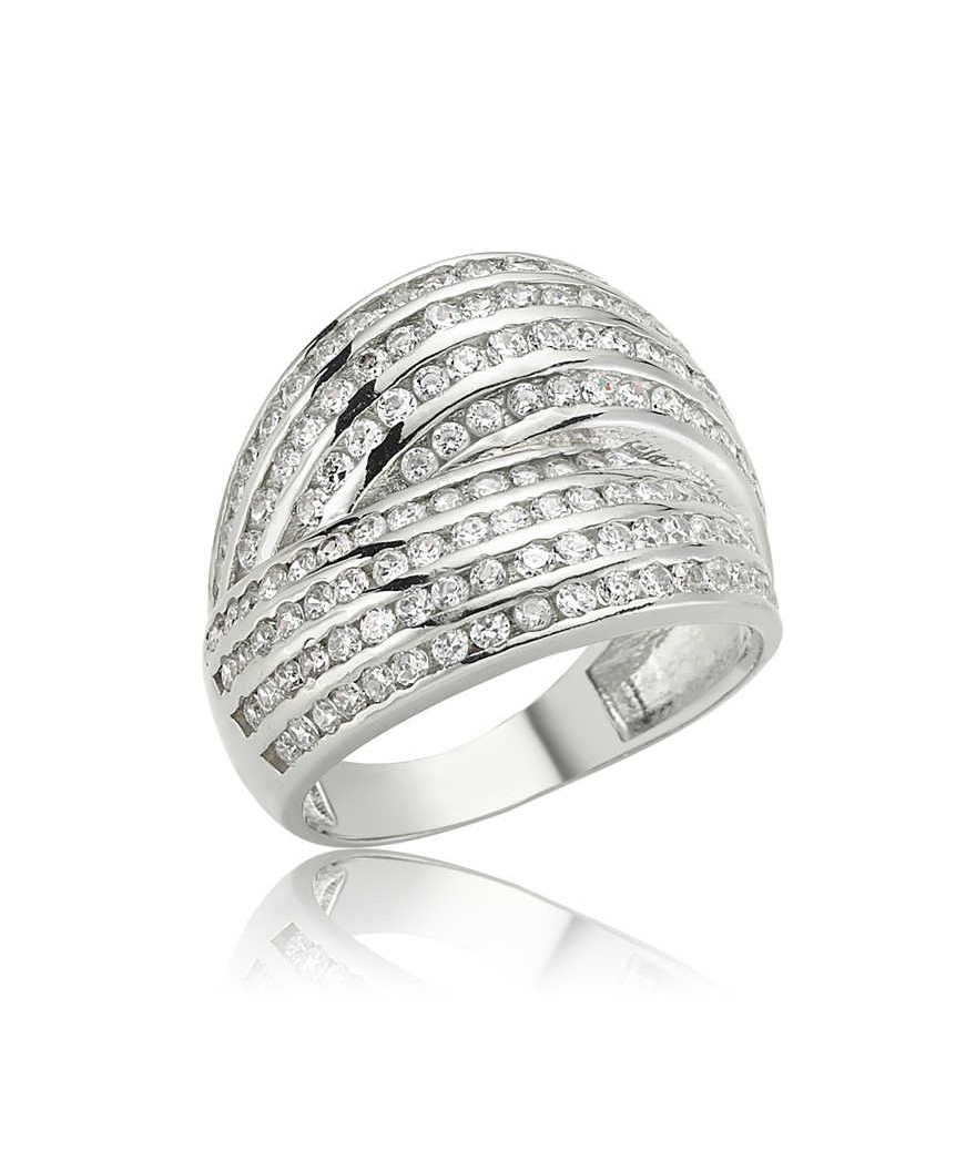 Gümüş Çok Taşlı Bayan Yüzük