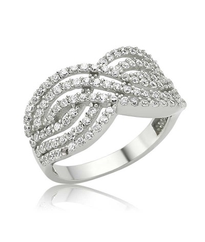 Gümüş Çok Taşlı Bayan Yüzük