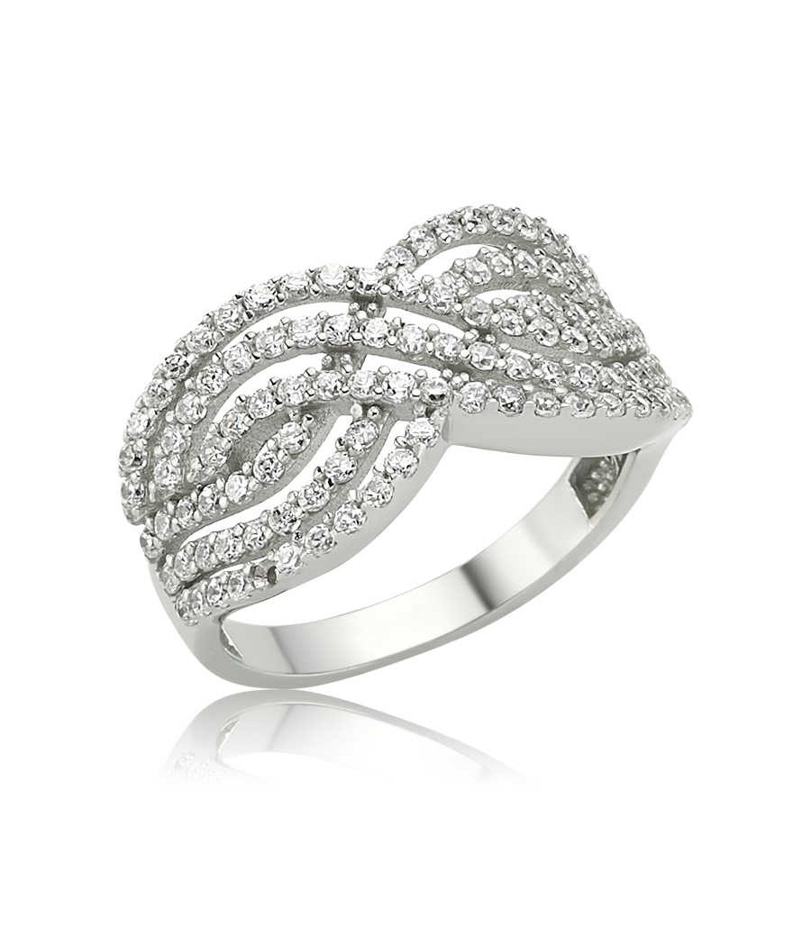 Gümüş Çok Taşlı Bayan Yüzük