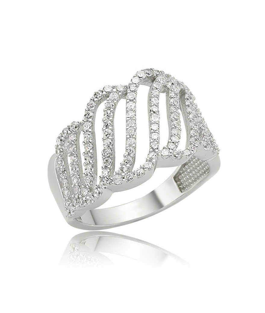 Gümüş Çok Taşlı Bayan Yüzük