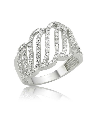 Gümüş Çok Taşlı Bayan Yüzük