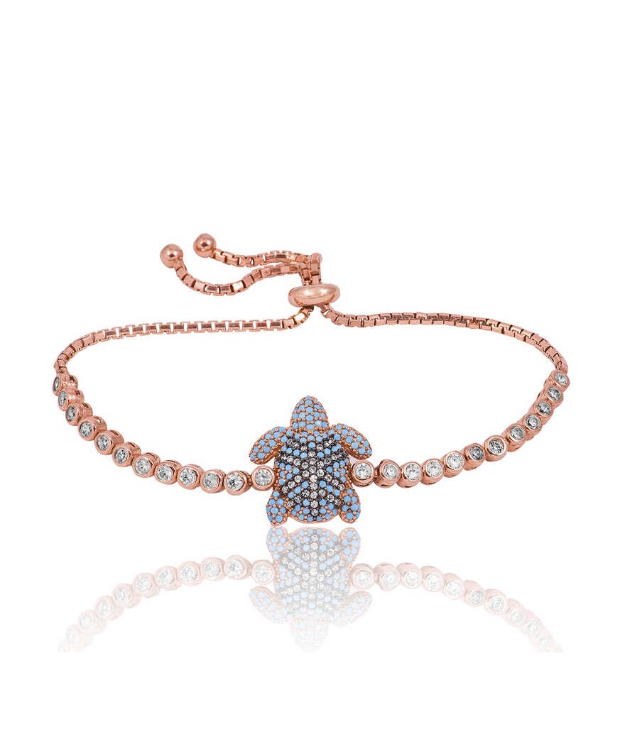 Gümüş Asansörlü Kaplumbağa Bayan Bileklik