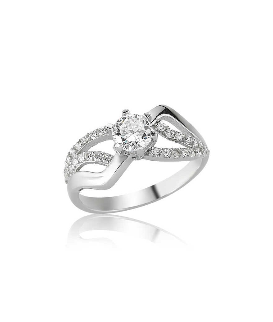 Gümüş Tek Taş Bayan Yüzük