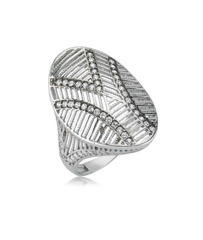 Gümüş Oval Bayan Yüzük