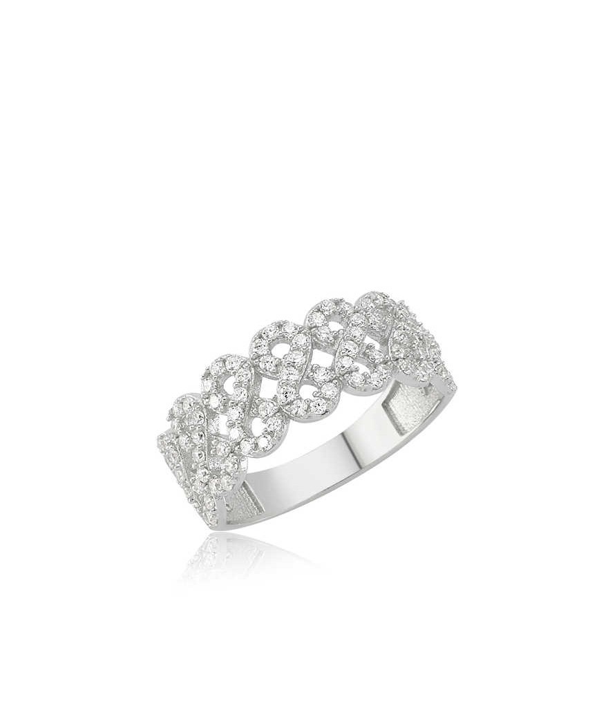 Gümüş Sonsuzluk Bayan Yüzük