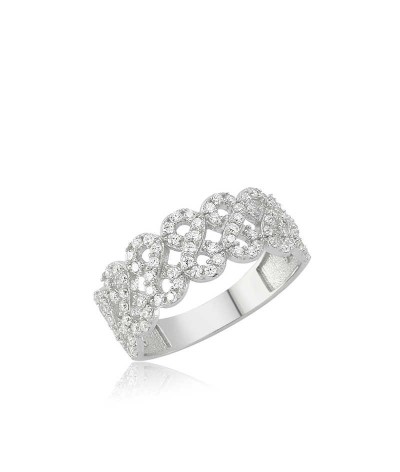 Gümüş Sonsuzluk Bayan Yüzük