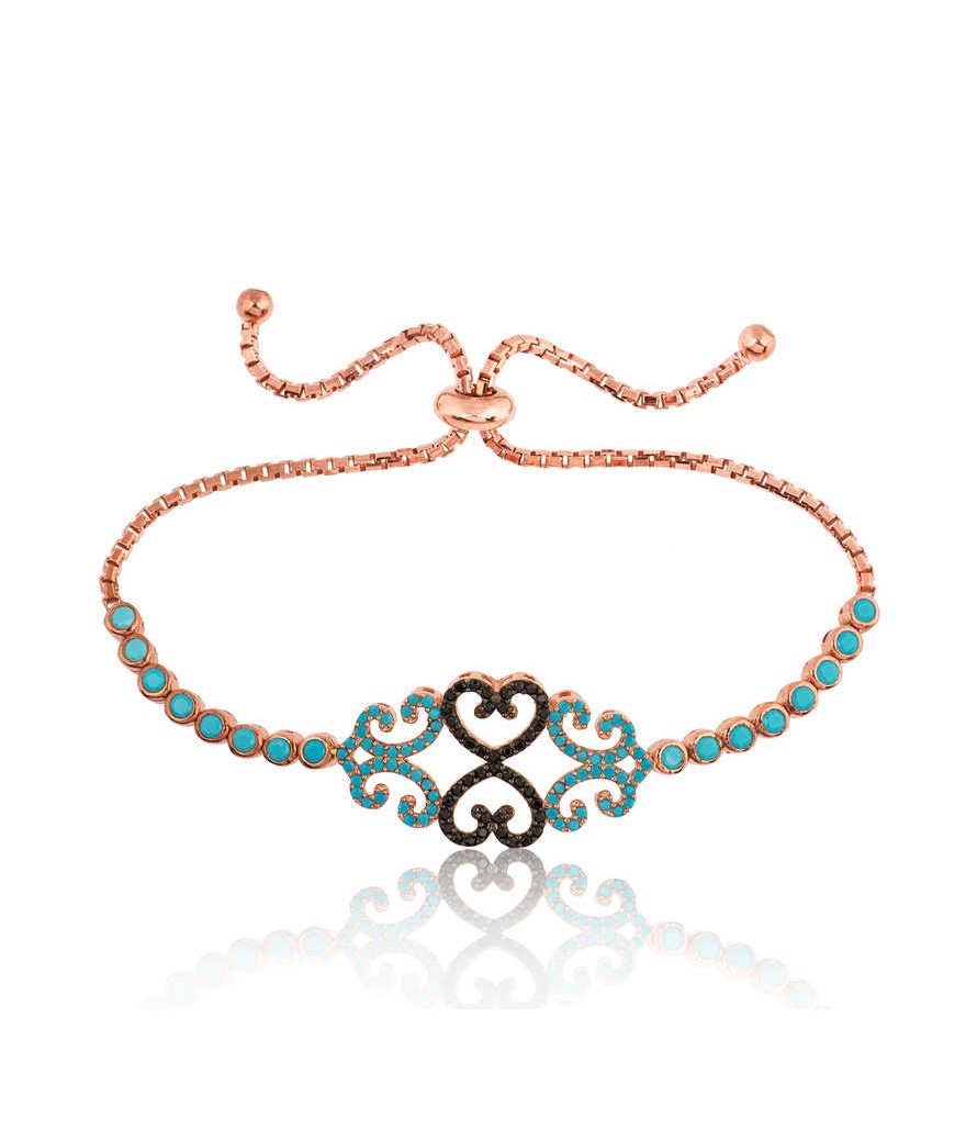 Gümüş Vav Desenli Bayan Asansörlü Bileklik