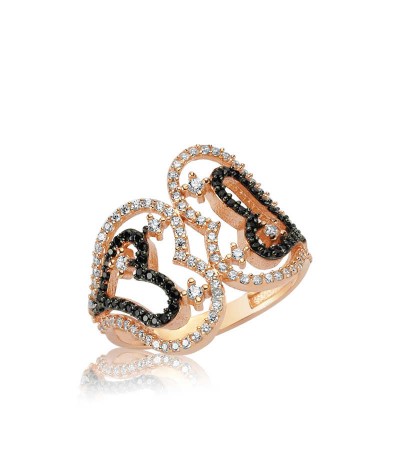 Gümüş Kalpli Bayan Yüzük