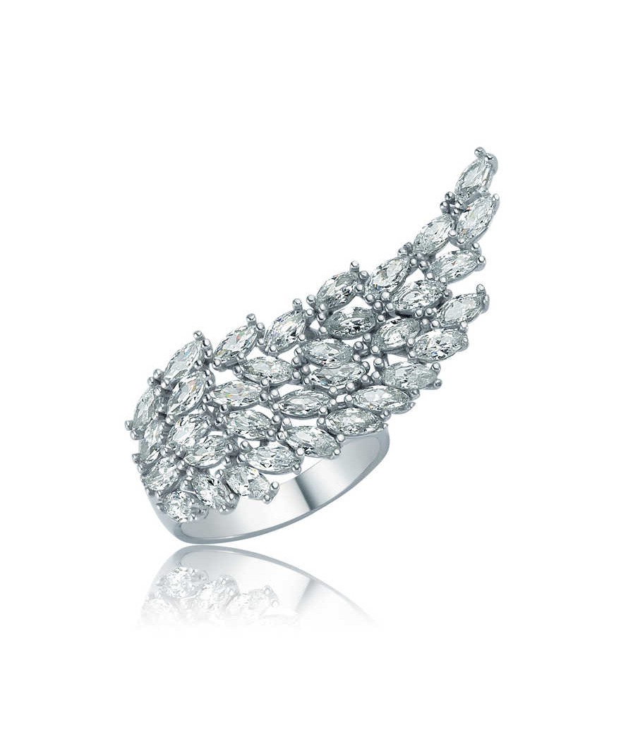 Gümüş Melek Kanadı Bayan Yüzük